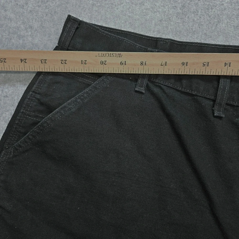 Carhartt Pants Mens 44x29 Black Carpenter Canvas Workwear Pockets Big Tall